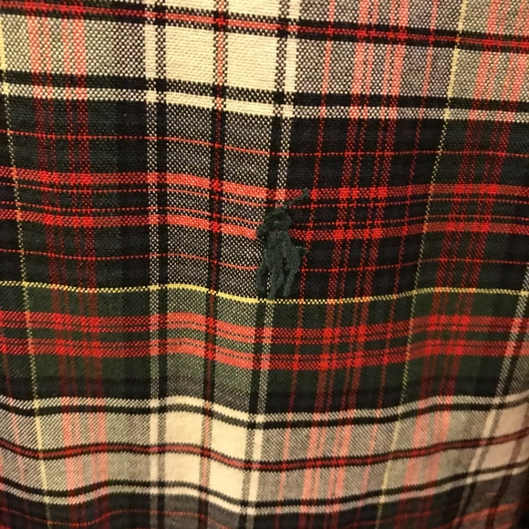 Red Plaid Ralph Lauren Polo Button Up - Medium - Picture 6 of 6